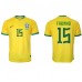 Maillot de foot Brésil Fabinho #15 Domicile vêtements Monde 2022 Manches Courtes